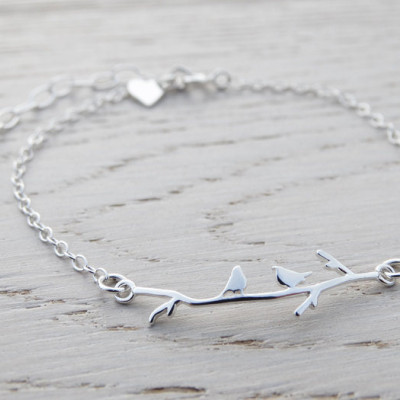 Dainty Silver Bird Bracelet - Sterling Silver
