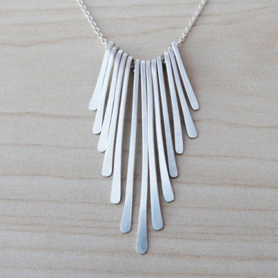 Delicate Sterling Silver Fringe Necklace