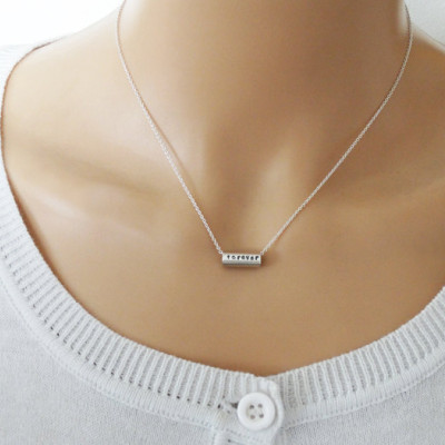 Personalised Silver Bead Necklace - Sterling Silver