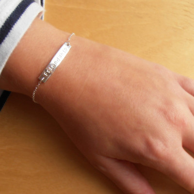 Personalised Silver Bracelet, Sterling Silver