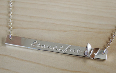 Personalised Silver Necklace & Butterfly: Crafting Memories