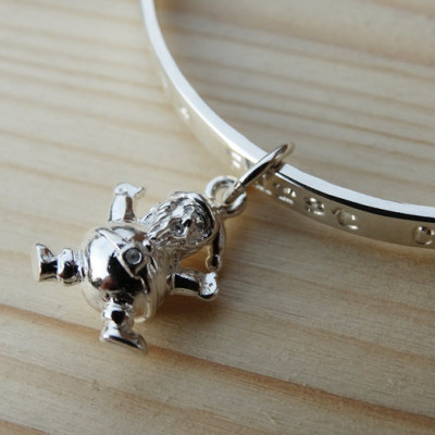 Personalised Silver Santa Bracelet For Babies First Christmas - Sterling Silver
