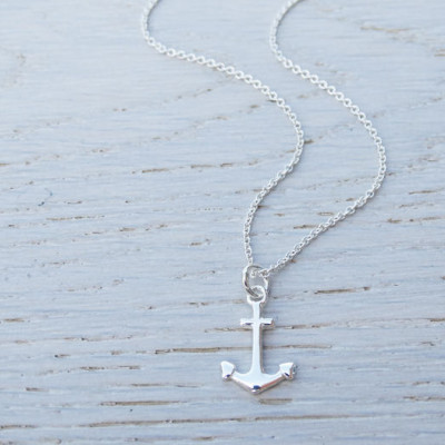 Silver Anchor Necklace - Sterling Silver