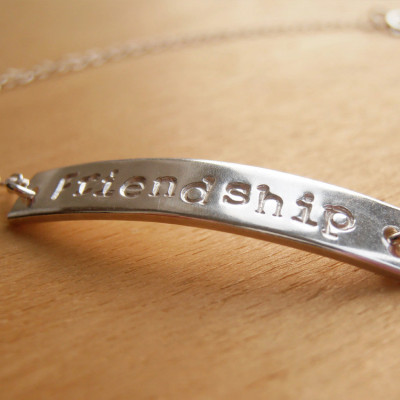 Silver Anklet With Stamped Name - Sterling Silver