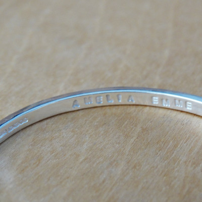 Silver Bangle With Tiny Stars For Baby Or Child - Sterling Silver