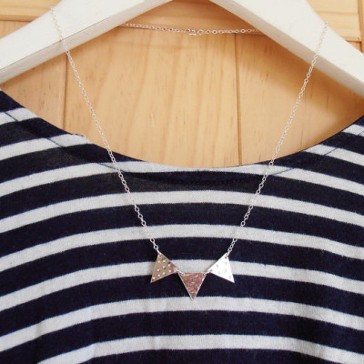 Silver Bunting Necklace - Sterling Silver