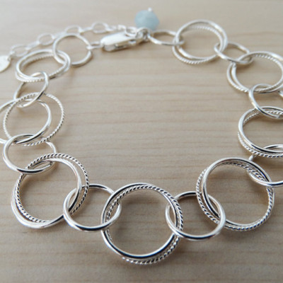 Silver Circles Bracelet - Sterling Silver