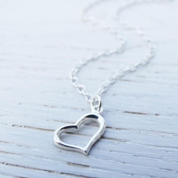 Silver Heart Anklet, Sterling Silver