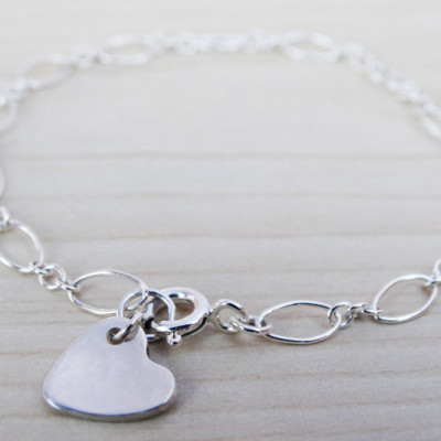 Silver Heart Bracelet - Sterling Silver