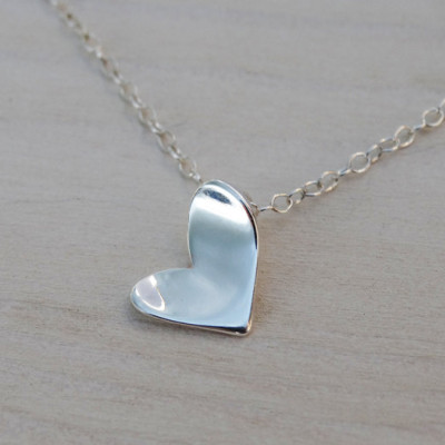 Silver Heart Necklace - Sterling Silver
