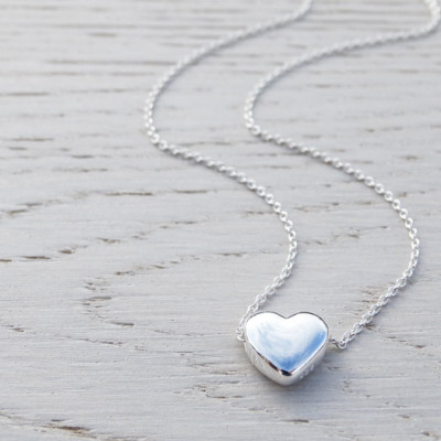 Silver Heart Necklace - Sterling Silver