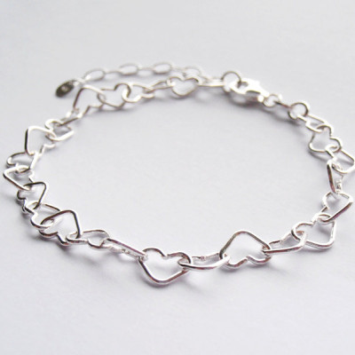 Silver Hearts Bracelet - Sterling Silver