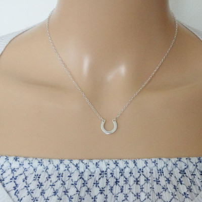 Silver Horseshoe Necklace - Sterling Silver