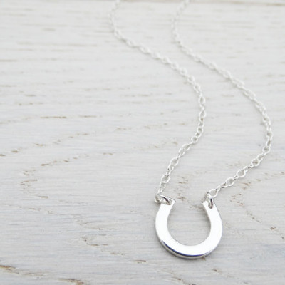 Silver Horseshoe Necklace - Sterling Silver