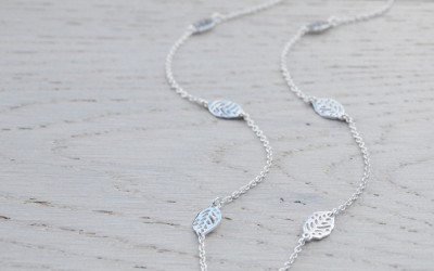 Embrace Nature's Artistry: Silver Leaf Wrap Bracelet & Necklace