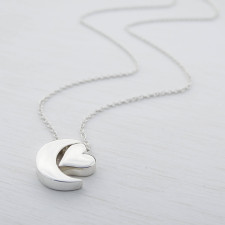 Love You To The Moon And Back: Crafting Our Silver Moon & Heart Necklace