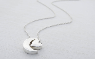 Love You To The Moon And Back: Crafting Our Silver Moon & Heart Necklace