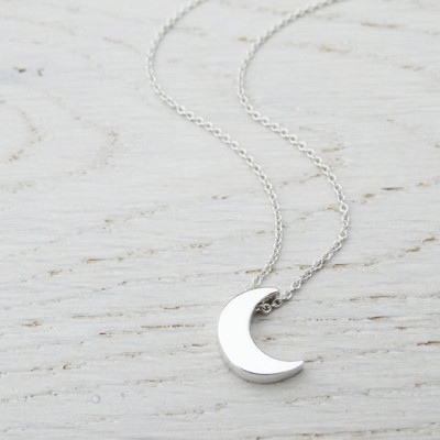 Silver Moon Necklace - Sterling Silver