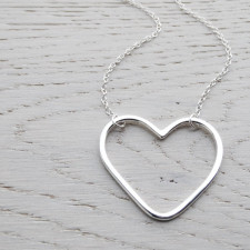 Heartfelt Craft: Unveiling the Sterling Silver Open Heart Necklace