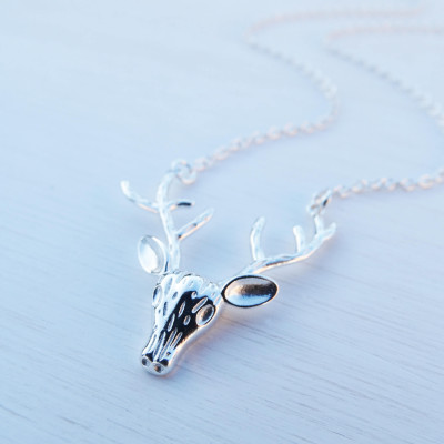Silver Reindeer Necklace, Sterling Silver