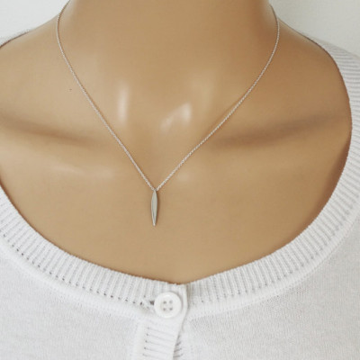 Silver Shard Necklace - Sterling Silver