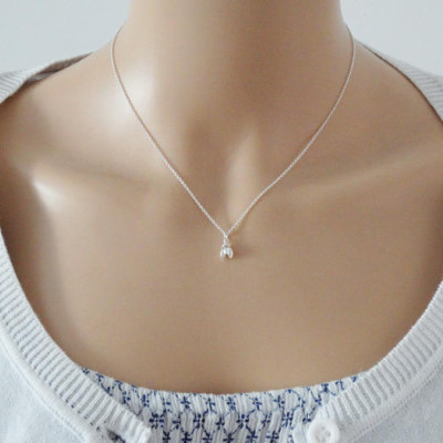 Silver Snowdrop Necklace - Sterling Silver