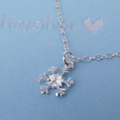 Silver Snowflake Necklace - Sterling Silver