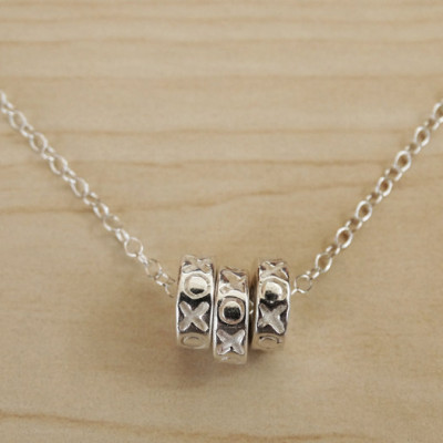 Silver XOXO Necklace - Sterling Silver