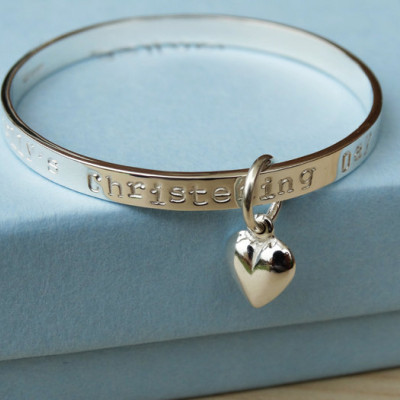 Sterling Silver Baby Bracelet With Heart
