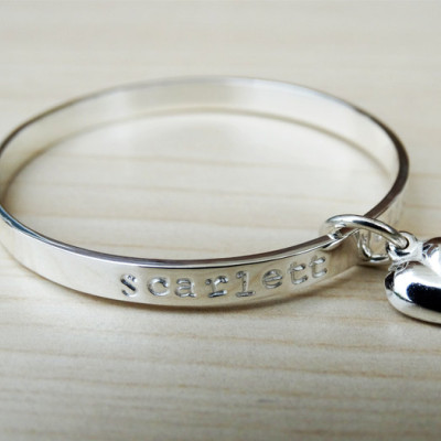 Sterling Silver Baby Bracelet With Heart