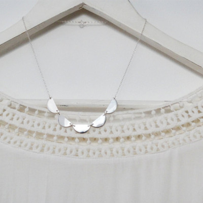 Sterling Silver Scalloped Necklace