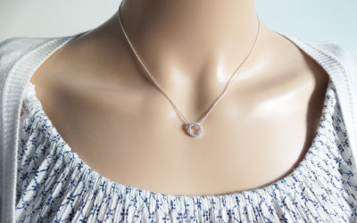 Tiny Circle Necklace: A Sparkly Tale of Sterling Silver & Zirconia