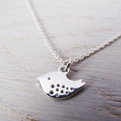 Tiny Silver Bird Necklace - Childrens Jewellery - Sterling Silver