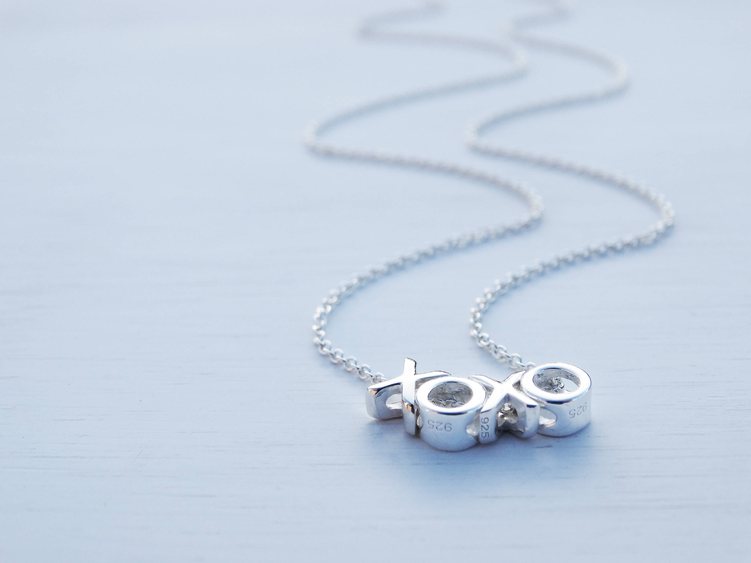XOXO Silver Necklace, Hugs & Kisses, Sterling Silver