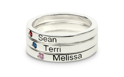 Personalised Sterling Silver Stacking Rings | Handcrafted with Your Story