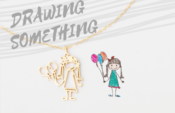 Drawing and Handwriting Necklace