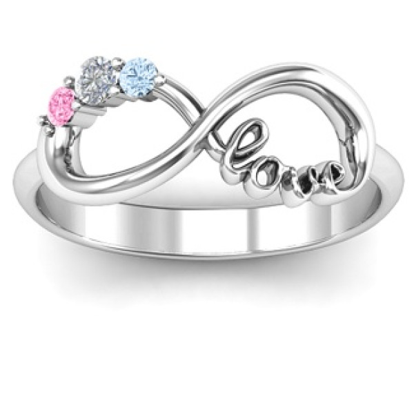 Customised Infinity Promise Ring With Birthstone Infinity Love Ring - Handmade By AOL Special