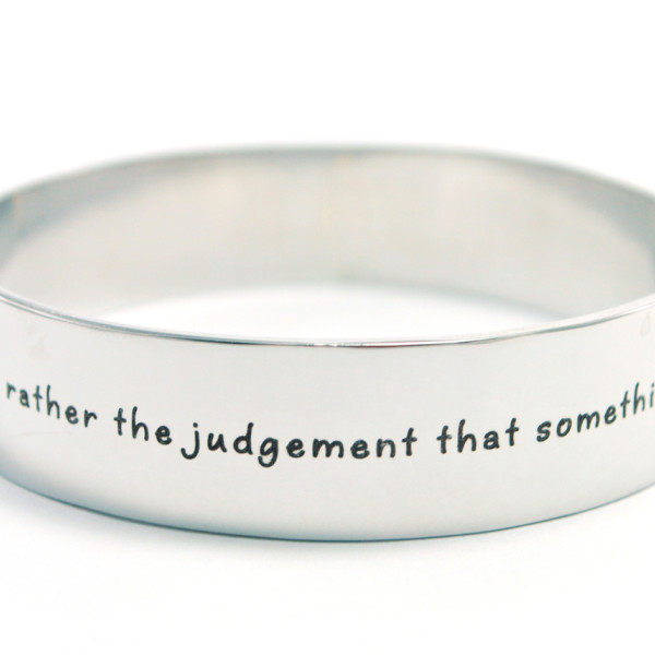 Personalized 15mm Wide Endless Bangle - Silver - Handmade By AOL Special