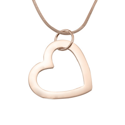 Personalized Always in My Heart Necklace - 18ct Rose Gold Plated - Handmade By AOL Special