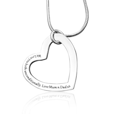 Personalized Always in My Heart Necklace - Sterling Silver - Handmade By AOL Special