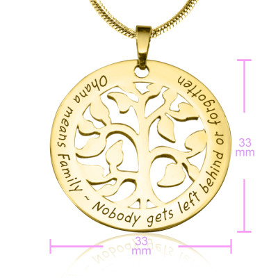 Personalized Ohana Tree - 18ct Gold Plated *Limited Edition - Handmade By AOL Special
