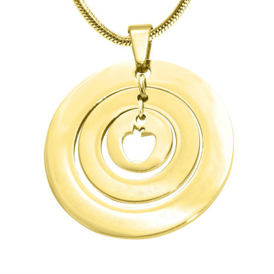 Personalized Circles of Love Necklace Teacher - 18ct GOLD Plated - Handmade By AOL Special