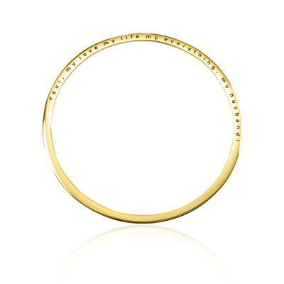 Personalized Classic Bangle - 18ct Gold Plated - Handmade By AOL Special