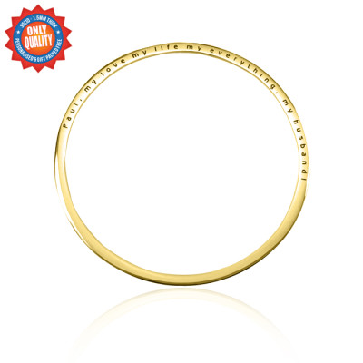 Personalized Classic Bangle - 18ct Gold Plated - Handmade By AOL Special