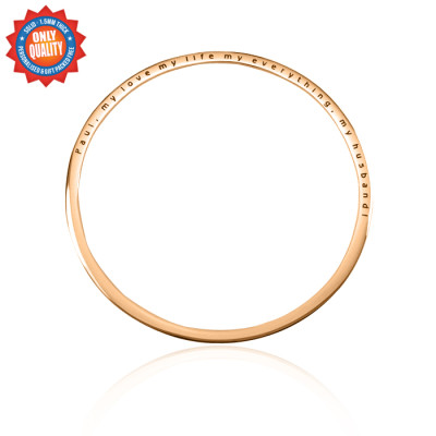 Personalized Classic Bangle - 18ct Rose Gold Plated - Handmade By AOL Special