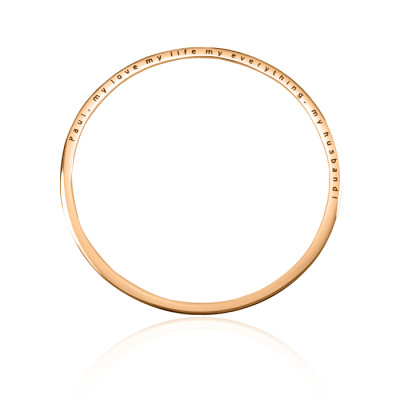 Personalized Classic Bangle - 18ct Rose Gold Plated - Handmade By AOL Special