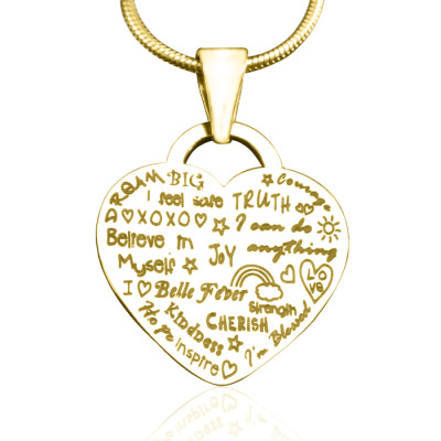 Personalized Heart of Hope Necklace - 18ct Gold Plated - Handmade By AOL Special