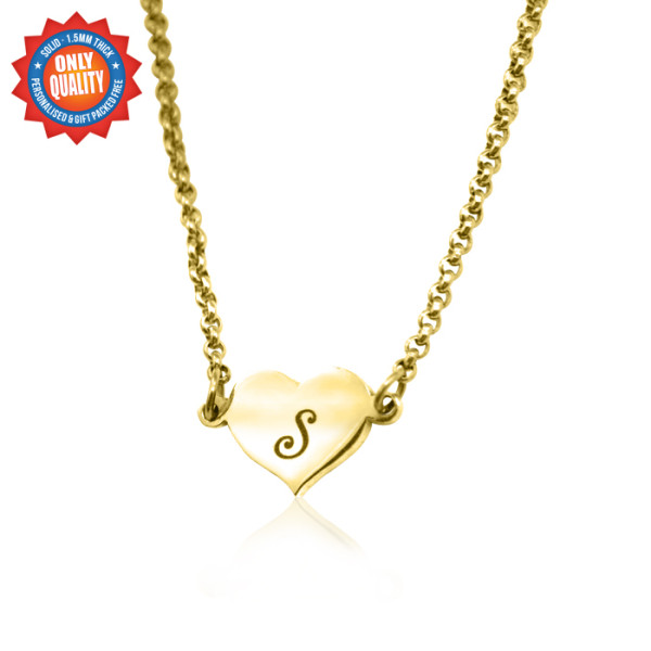 Personalized Precious Heart - 18ct Gold Plated - Handmade By AOL Special