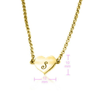 Personalized Precious Heart - 18ct Gold Plated - Handmade By AOL Special