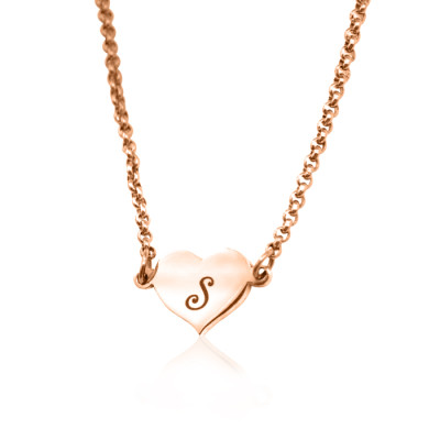 Personalized Precious Heart - 18ct Rose Gold Plated - Handmade By AOL Special